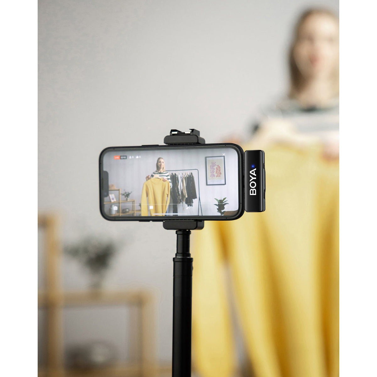 Boya Mikrofoni BOYALINK V2.0 Langaton X2-system 3.5mm/Lightning/USB-C