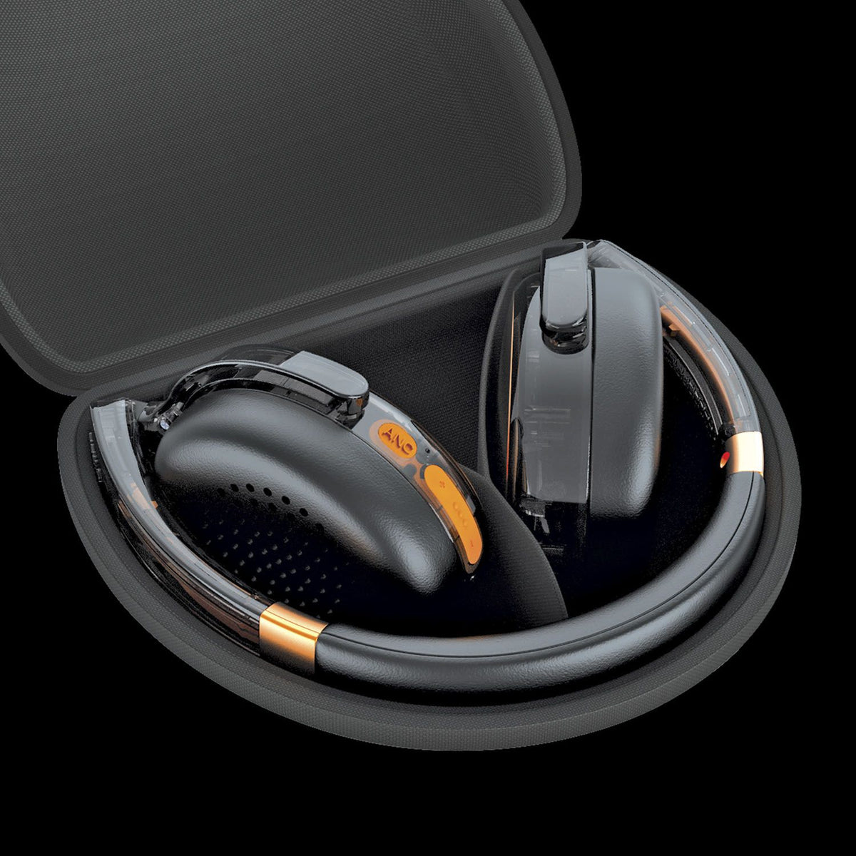 Mixx Trådlösa On-Ear Kuulokkeet StreamQ Go ANC Clear Musta