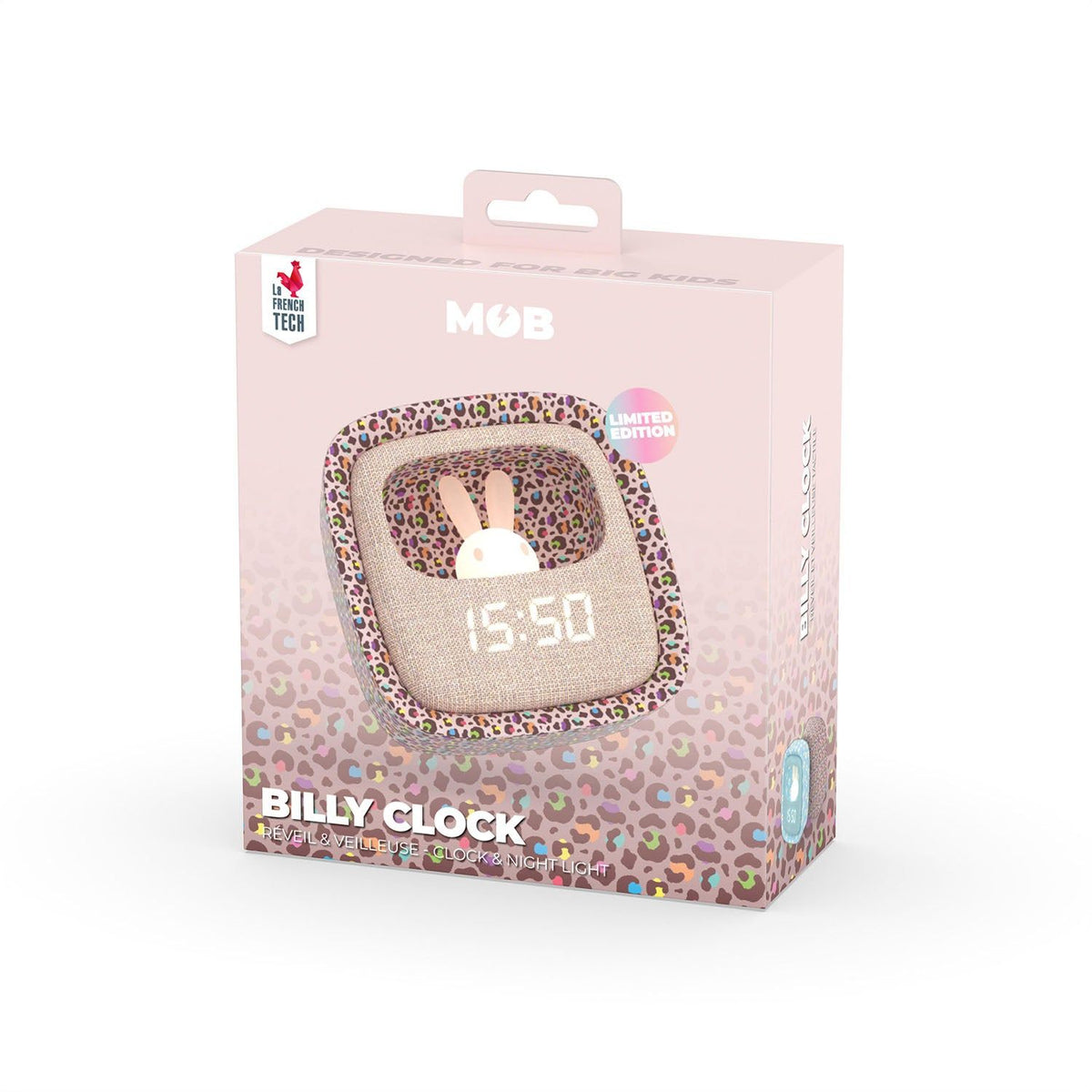 Mobility on Board Herätyskello ja yölamppuineen Billy Clock Rainbow Leopard