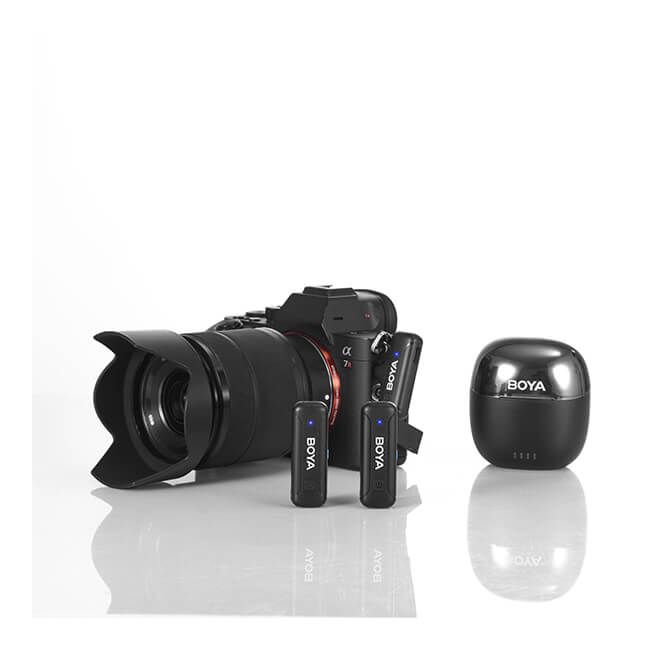 Boya Langaton 2.4 GHz Mikrofoni 2x BY-WM3T-M2 3.5 mm TRS