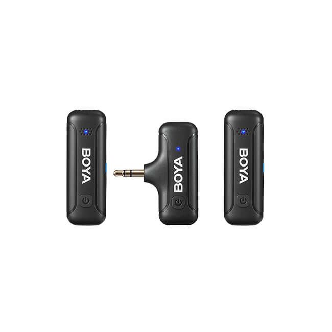 Boya Langaton 2.4 GHz Mikrofoni 2x BY-WM3T-M2 3.5 mm TRS