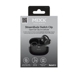 Mixx Trådlösa Open-Ear Kuulokkeet StreamBuds Switch Clips Musta