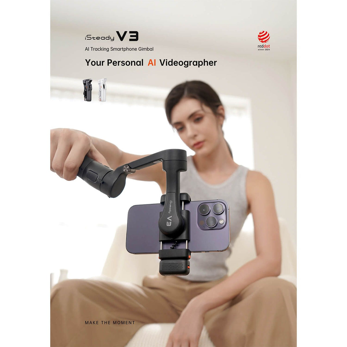Hohem iSteady V3 Smartphone Gimbal Musta Kit ja AI