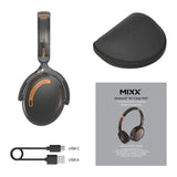 Mixx Trådlösa On-Ear Kuulokkeet StreamQ Go ANC Clear Musta