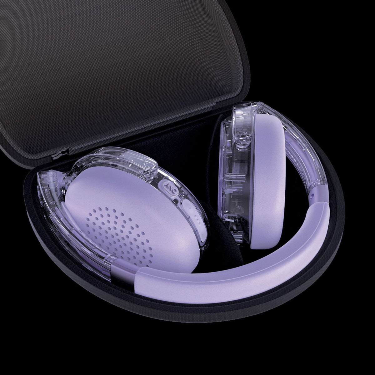 Mixx Trådlöst On-Ear Kuulokkeet StreamQ Go ANC Clear Violetti