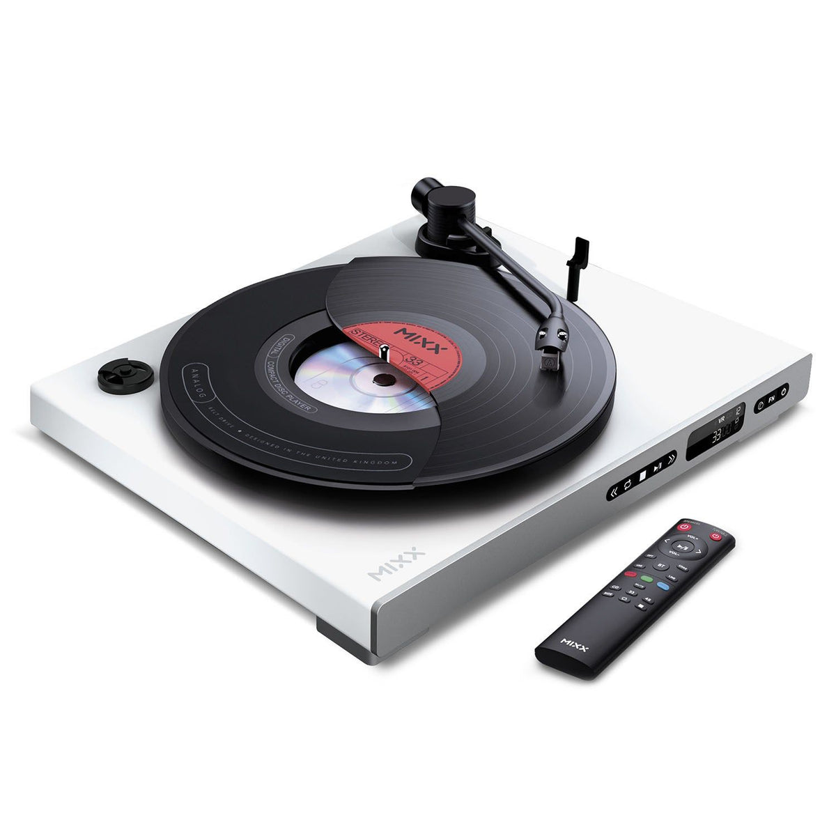 Mixx Analog Plus 2-in-1 Vinyyli- ja CD-Soitin Valkoinen