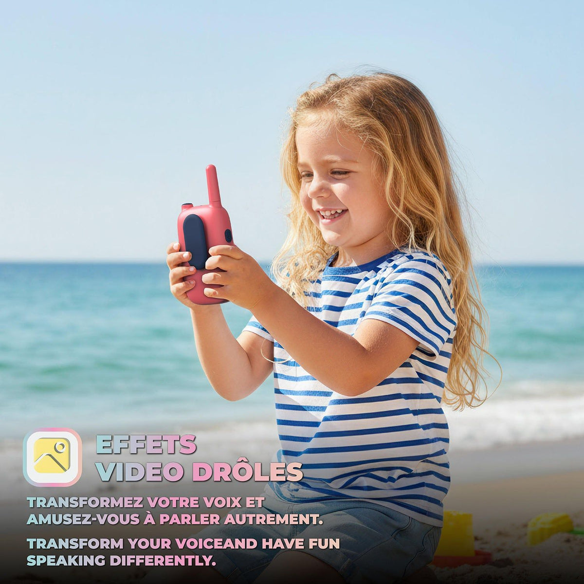 Mobility on Board Walkie Talkie Video Talky Cutie Sininen ja Vaaleanpunainen