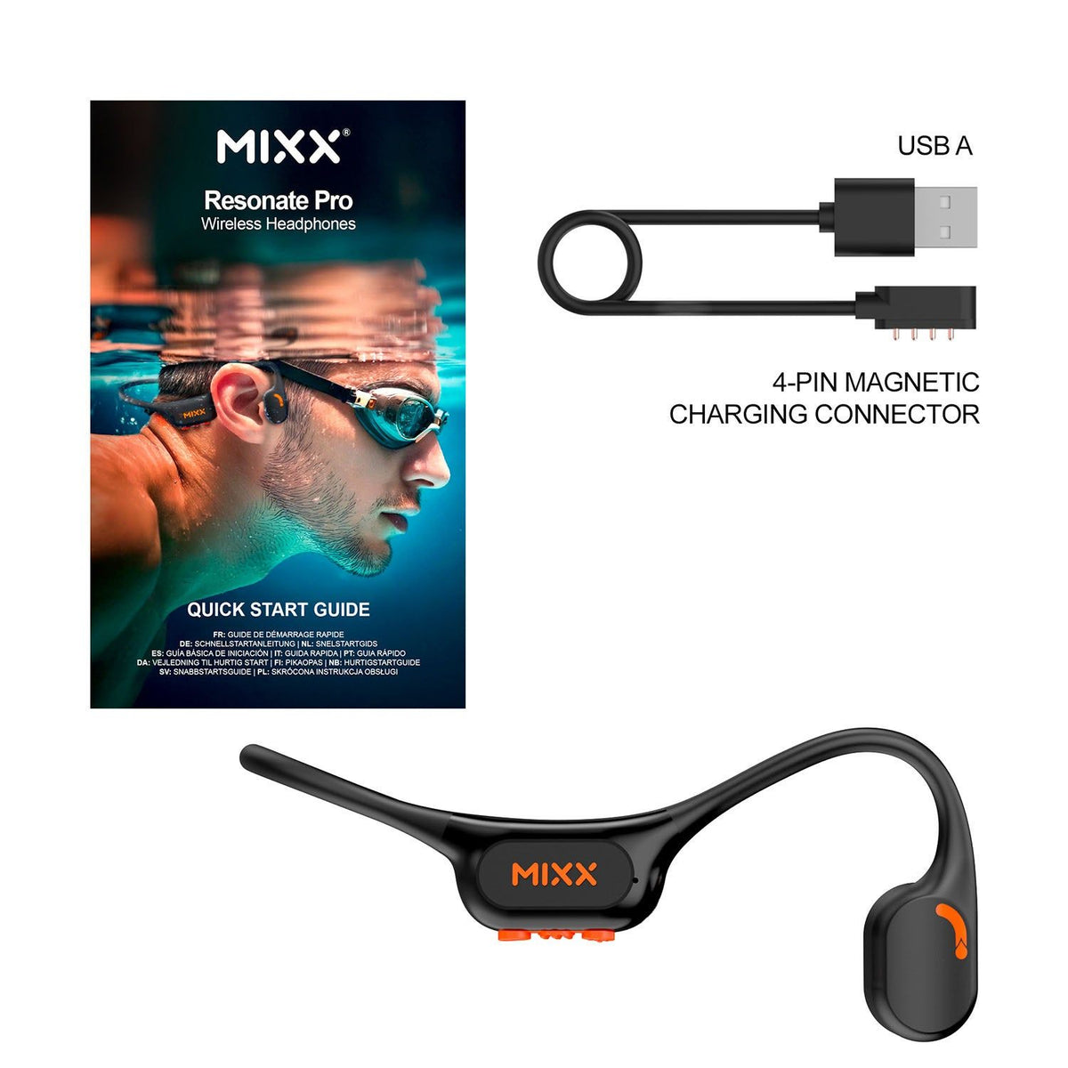 Mixx Trådlösa Kuulokkeet Benledande Resonate Pro Bone Conduction Musta
