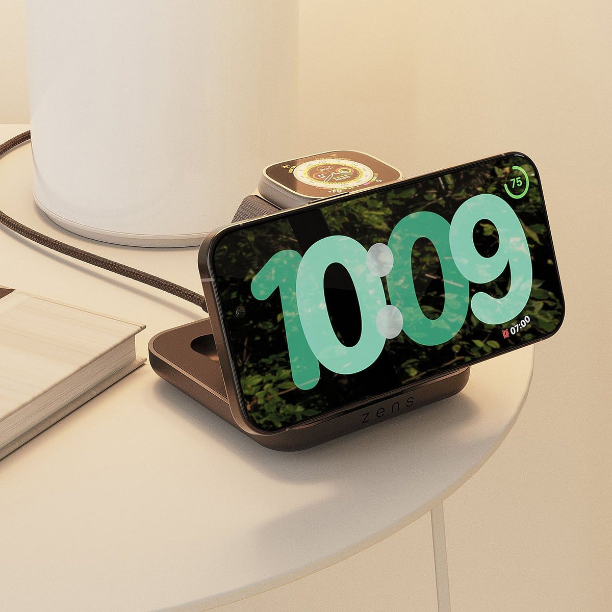 Zens Nightstand Pro 2 Alumiini MagSafe-laddare Musta