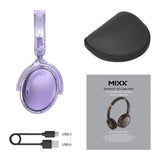 Mixx Trådlöst On-Ear Kuulokkeet StreamQ Go ANC Clear Violetti