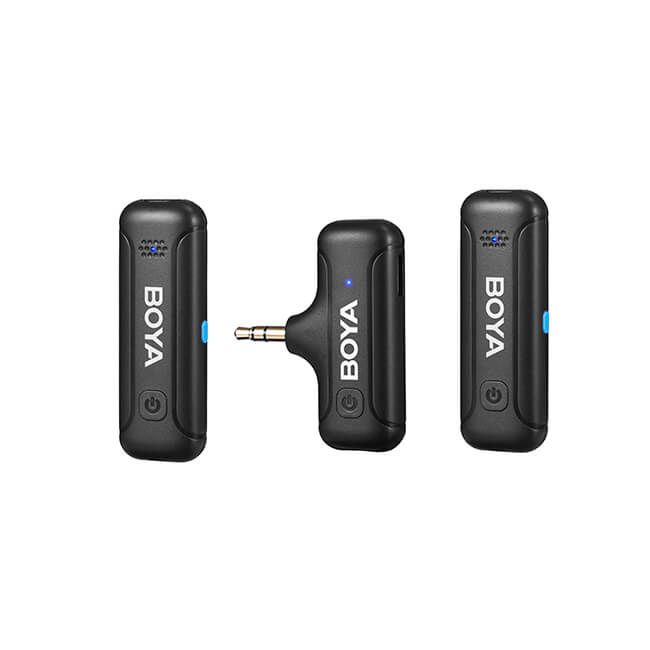 Boya Langaton 2.4 GHz Mikrofoni 2x BY-WM3T-M2 3.5 mm TRS