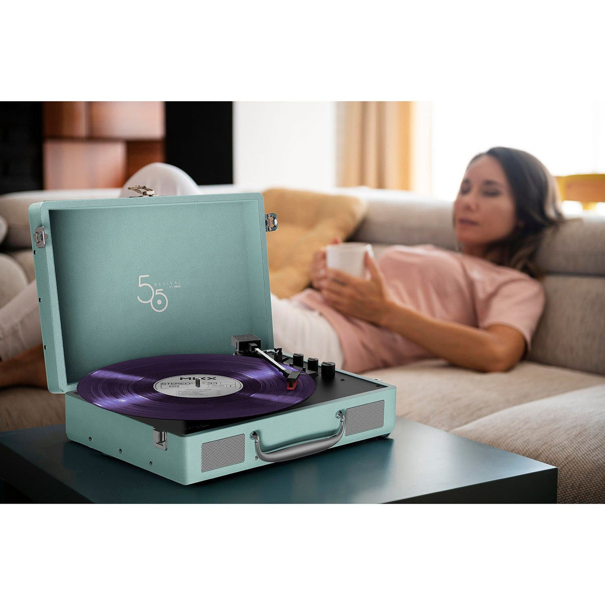 Mixx Revival 55 Vinylsoitin Stereo Mintgrön