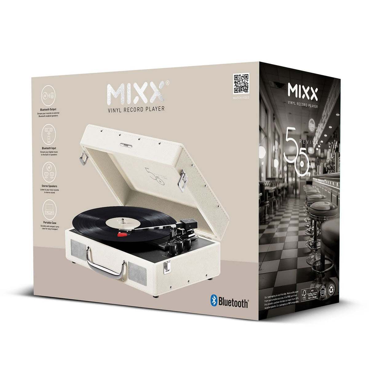 Mixx Revival 55 Vinylsoitin Stereo Cream
