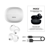 Mixx Trådlösa Open-Ear Kuulokkeet StreamBuds Switch Clips Valkoinen