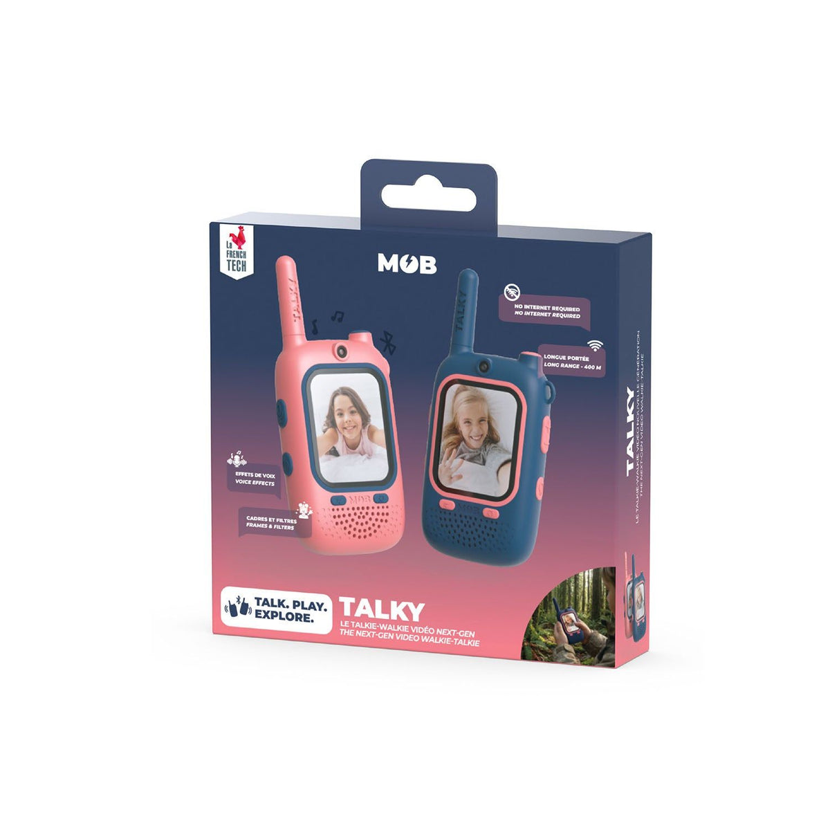 Mobility on Board Walkie Talkie Video Talky Cutie Sininen ja Vaaleanpunainen