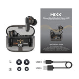 Mixx Trådlösa Kuulokkeet StreamBuds Switch Clear ANC Musta