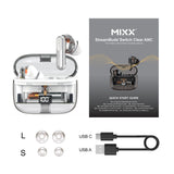 Mixx Trådlösa Kuulokkeet StreamBuds Switch Clear ANC Valkoinen