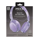 Mixx Trådlöst On-Ear Kuulokkeet StreamQ Go ANC Clear Violetti