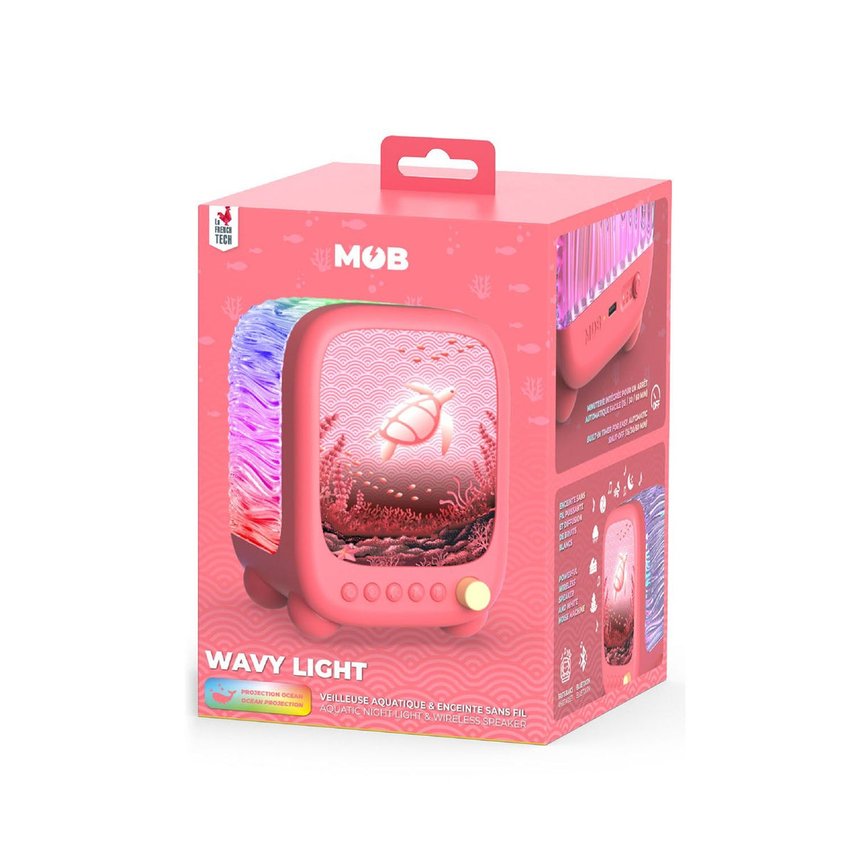 Mobility on Board Yölampu Ocean Wavy Light Coral Vaaleanpunainen