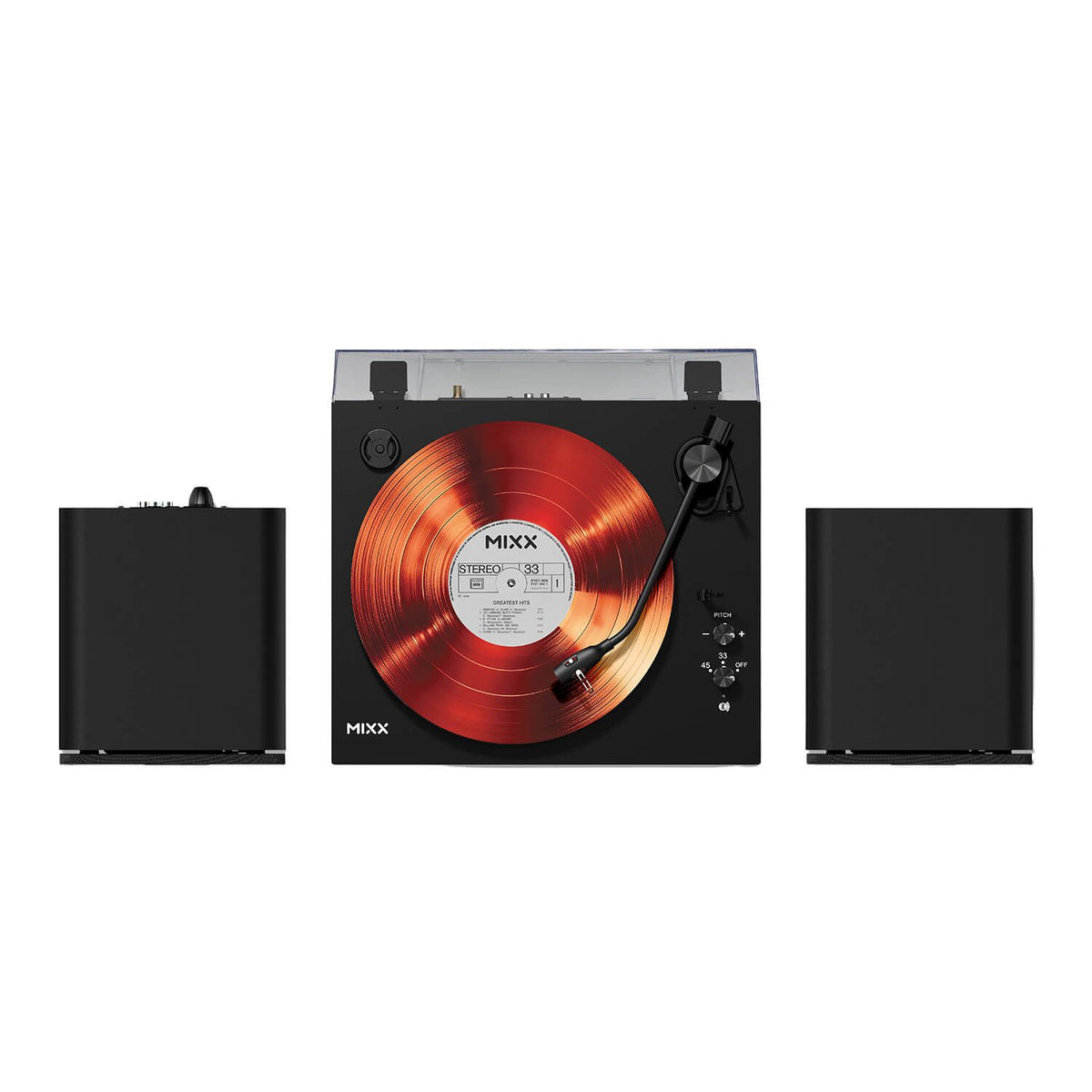 Mixx System 5 Vinyylilevy Soitin Stereo ja Kaiutin Musta