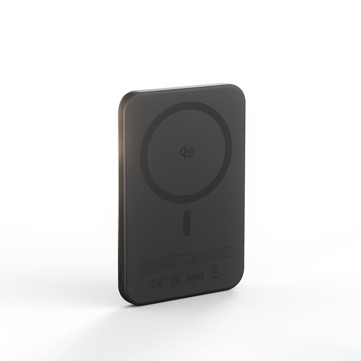 Zens Semi Solid State Powerbank Qi2.2 5 000 mAh Musta