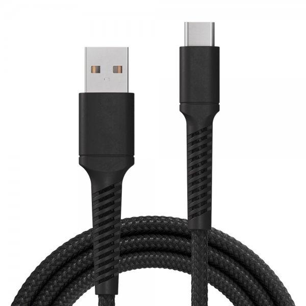 X2O USB-A–USB-C-kaapeli Longlife 60W 1m Musta