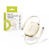 Mobile Origin USB-C -kaapeli 100W sisäänvedettävä kaapelirasia beige