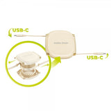 Mobile Origin USB-C -kaapeli 100W sisäänvedettävä kaapelirasia beige