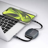 Mobile Origin USB-C -kaapeli 100W sisäänvedettävä kaapelirasia Harmaa