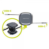 Mobile Origin USB-C -kaapeli 100W sisäänvedettävä kaapelirasia Harmaa