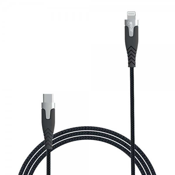 Gear USB-C–Lightning-kaapeli Kevlar 1,5 metriä, musta