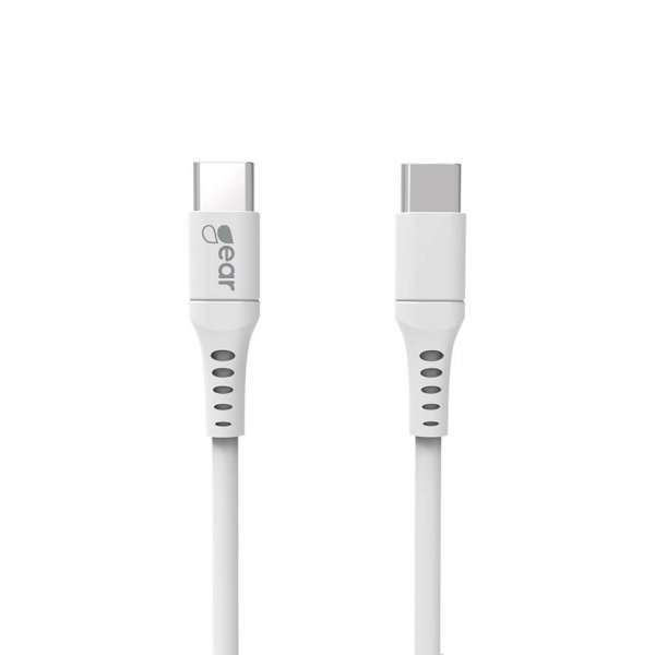 Gear USB-C–USB-C-kaapeli, 2 m, valkoinen