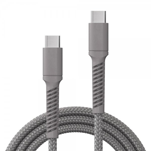 X2O USB-C–USB-C-kaapeli Longlife 100 W 2 m harmaa