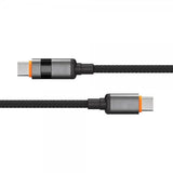 X2O USB-C–USB-C-kaapeli Longlife LED-näyttö 100W 1.5m Musta