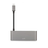 Moshi USB-C Multimedia-keskitin, hopea