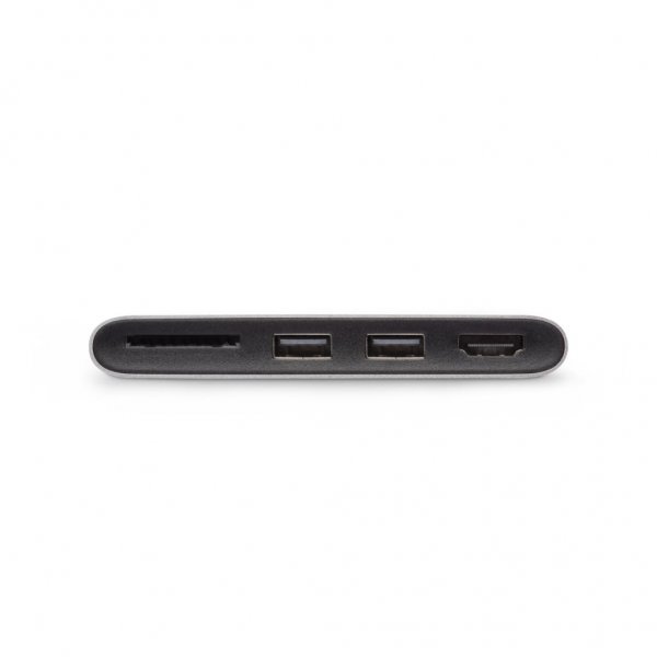 Moshi USB-C Multimedia-keskitin, hopea