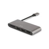 Moshi USB-C Multimedia-keskitin, hopea