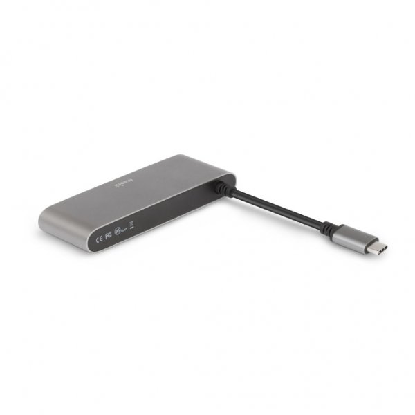 Moshi USB-C Multimedia-keskitin, hopea