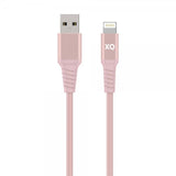 Xqisit USB-Lightning-kaapeli, punottu, erikoisvahva, 2 m, ruusukulta