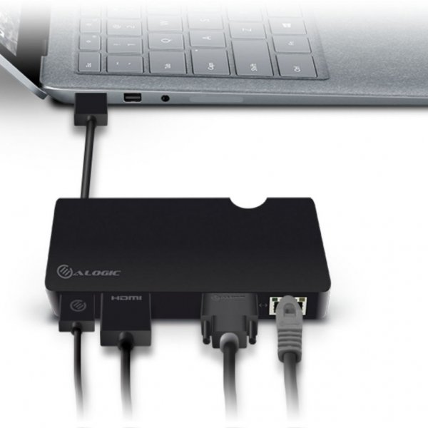 ALOGIC USB 3.0 Telakka HDMI:llä, VGA:lla, Ethernetillä ja USB:llä  