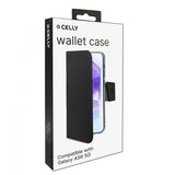 Celly Samsung Galaxy A56 -suojakotelo Wally Wallet Case, musta