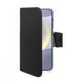 Celly Samsung Galaxy S25 Plus -suojakotelo Wally Wallet Case, musta
