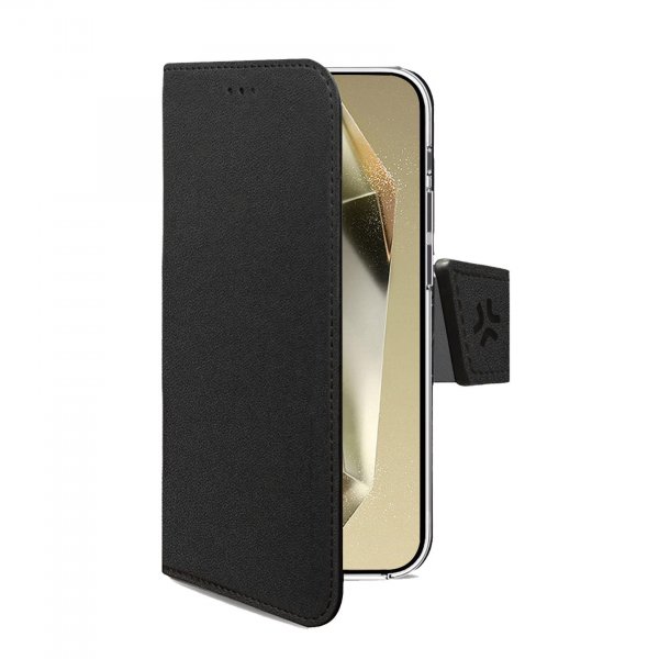 Celly Samsung Galaxy S25 Ultra Kotelo Wally Wallet Case Musta