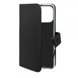 Celly iPhone 17 Pro -suojakuori Wally Wallet Case, musta