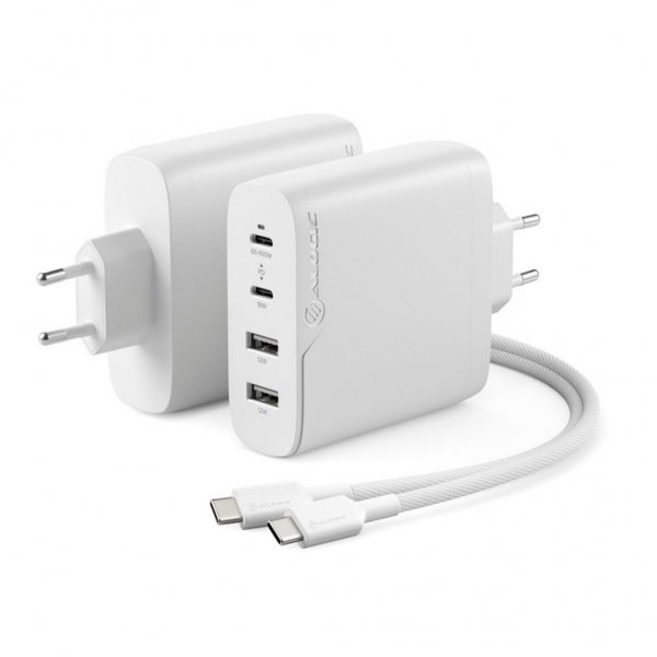 ALOGIC Rapid Power 4-porttinen 100W GaN-laturi sis. 2 metrin USB-C latauskaapelin