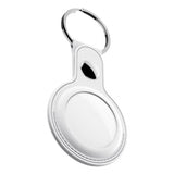 KeyBudz AirTag -pidike, nahka, valkoinen