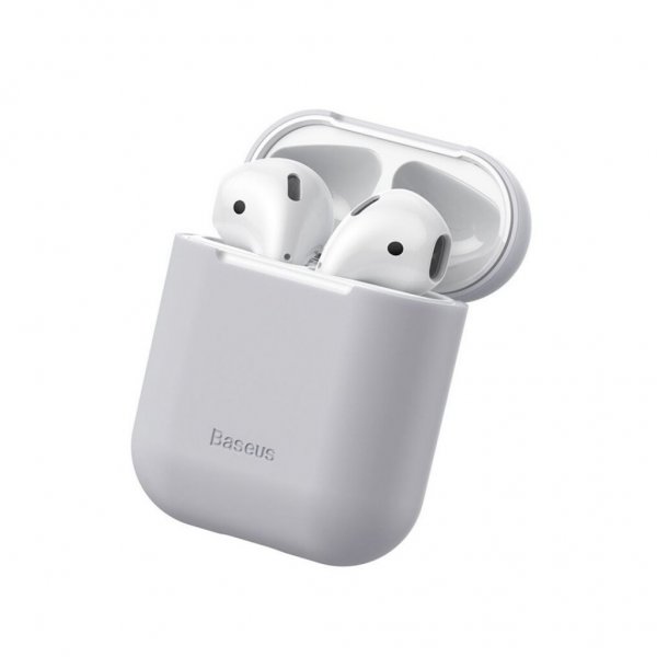 Baseus AirPods 1/2 kuori, silikonia, harmaa
