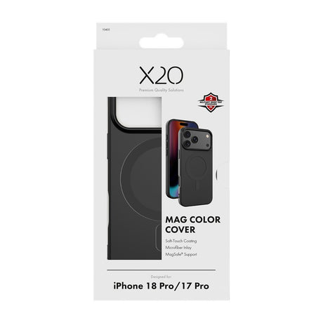 X2O iPhone 17 Pro/iPhone 18 Pro Kuori Mag Color Musta