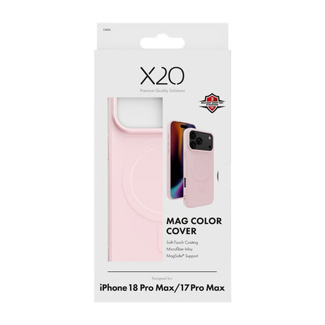 X2O iPhone 17 Pro Max/iPhone 18 Pro Max Kuori Mag Color Vaaleanpunainen