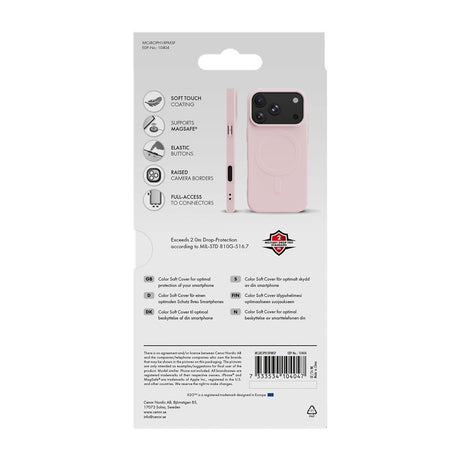 X2O iPhone 17 Pro Max/iPhone 18 Pro Max Kuori Mag Color Vaaleanpunainen